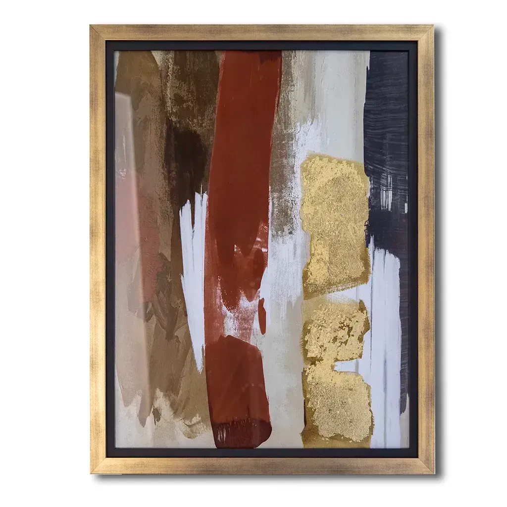 Earth & Gold Abstract 1 Framed Wall Art
