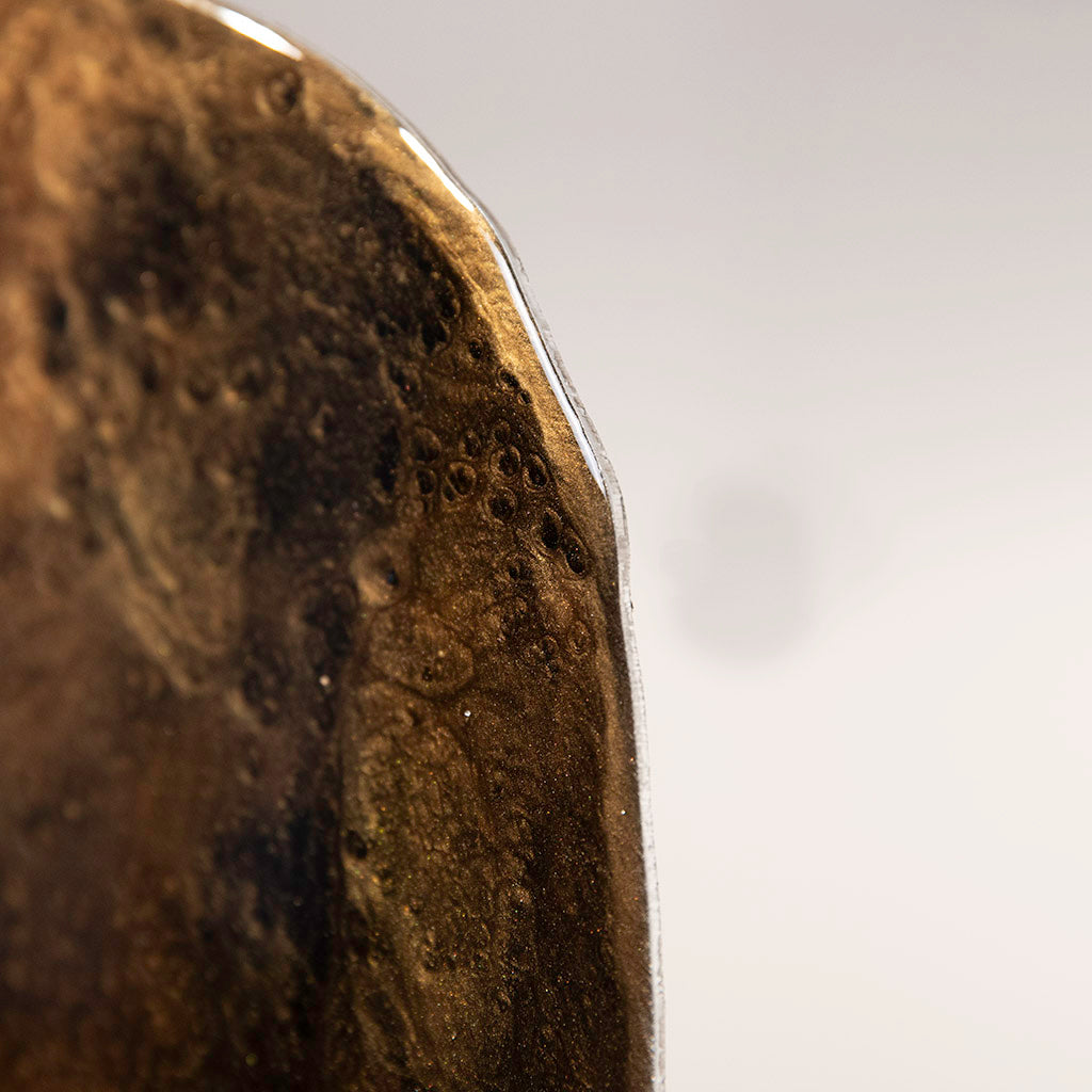 Pebble in Bronze, Metal wall art