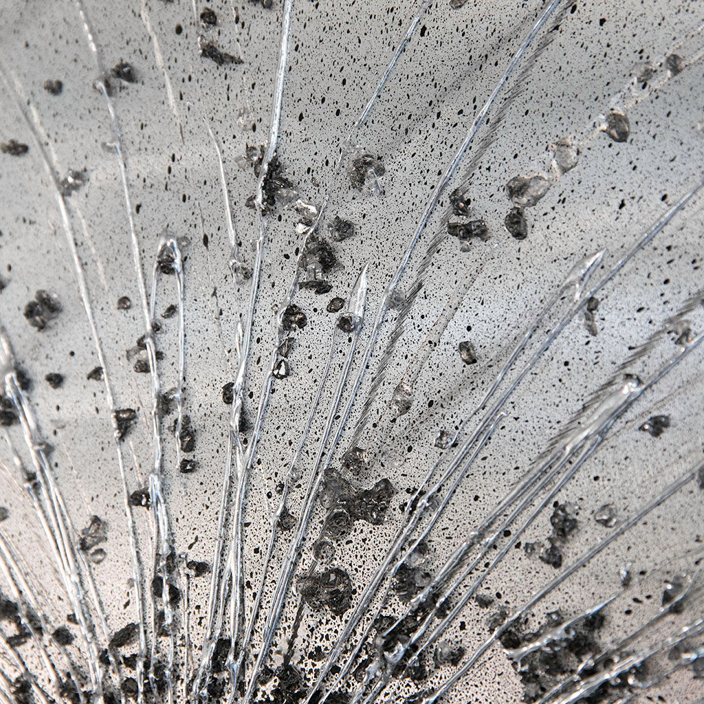 Silver Burst, Luxury Contemporary Abstract Wall Art