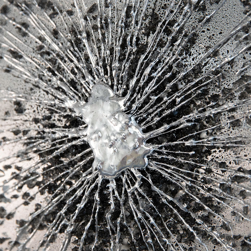 Silver Burst, Luxury Contemporary Abstract Wall Art