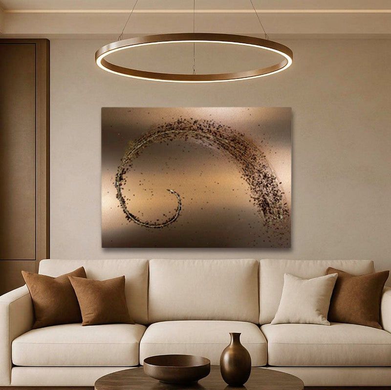Fibonacci Swirl Bronze Metal wall art