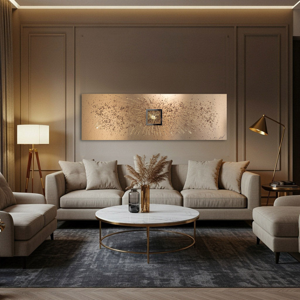 Mocha Focalpoint Starburst Metal Wall Art