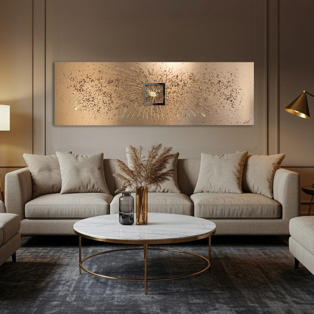 Mocha Focalpoint Starburst Metal Wall Art