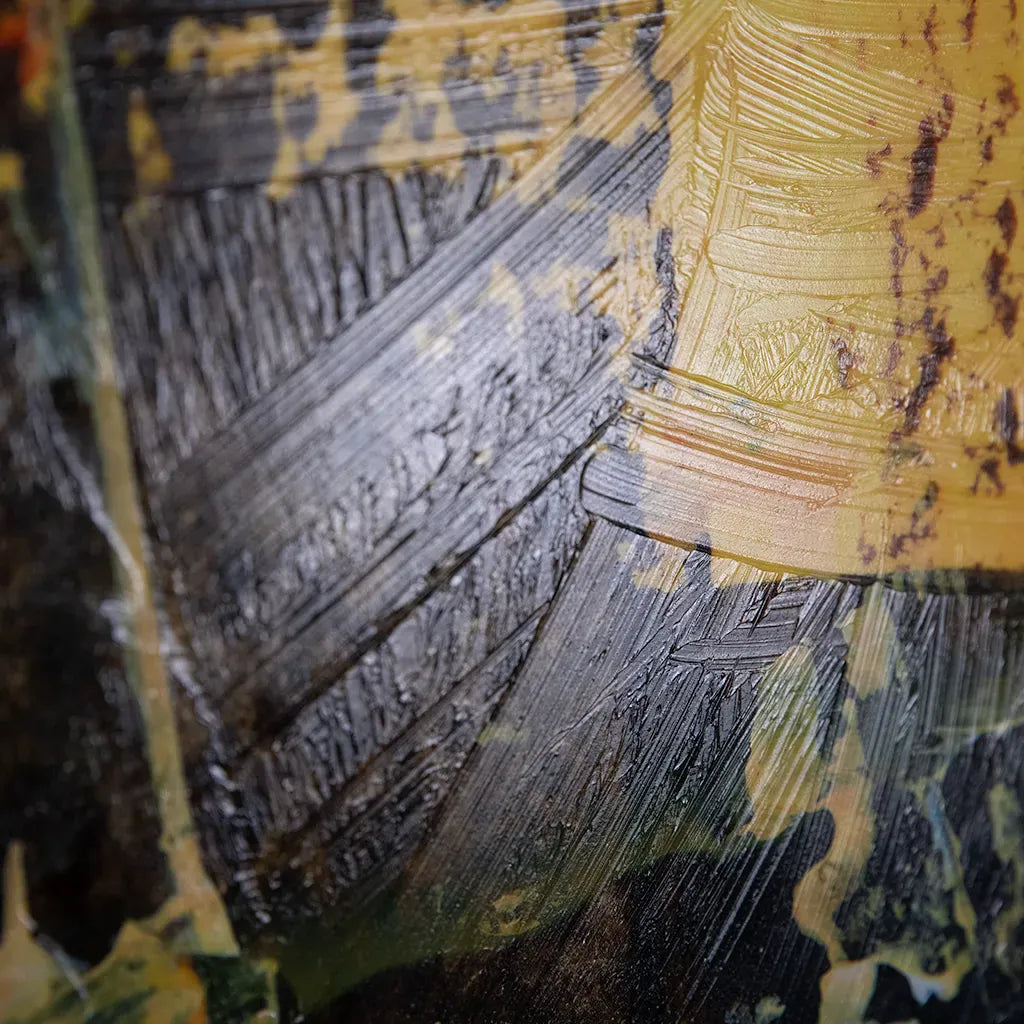 Golden Ember – Framed Abstract Wall Art