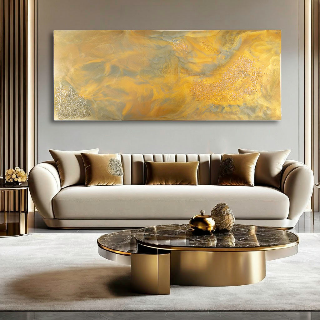 Golden Pool, Resin Wall Art