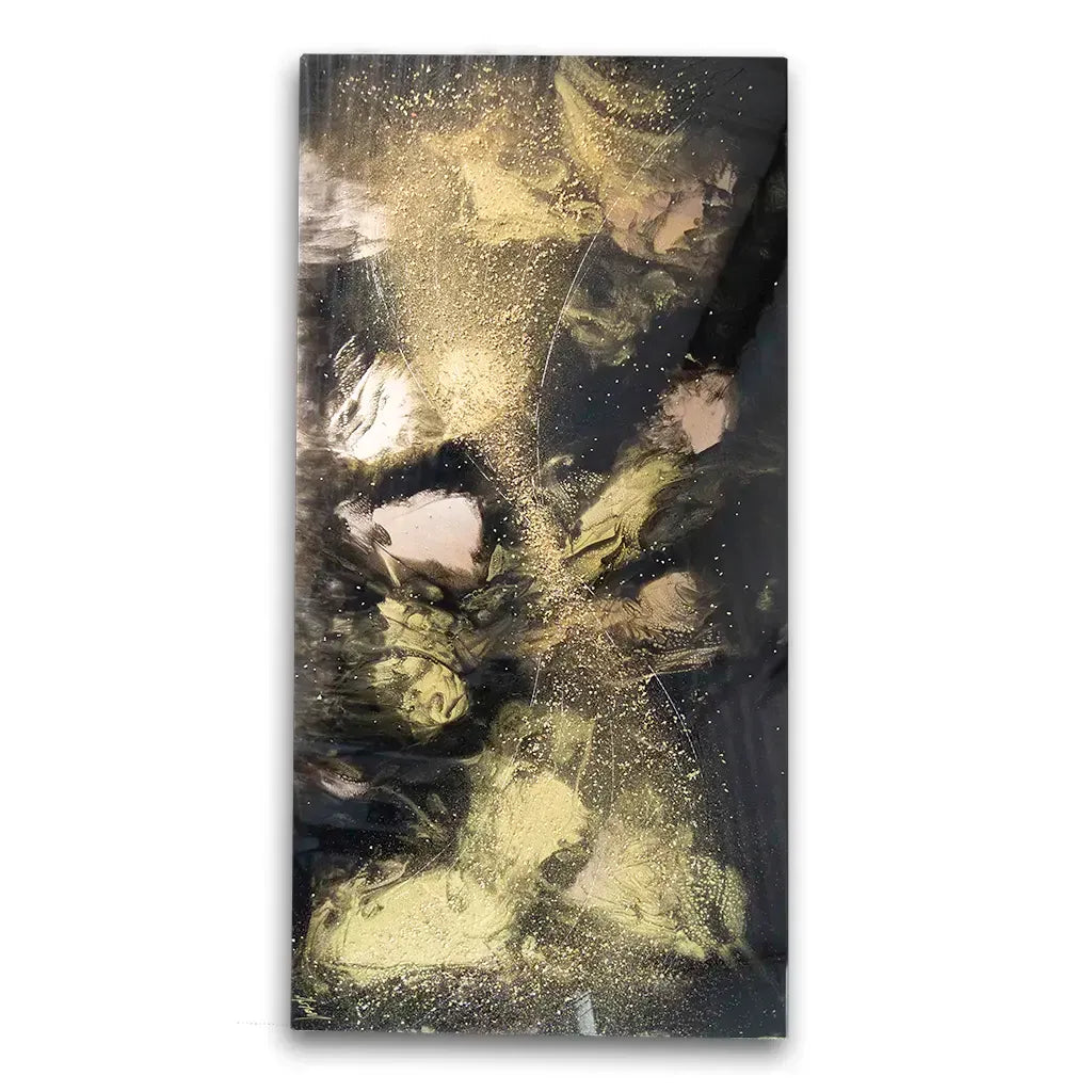 One-Off Original Black, Gold & Bronze Abstract Artwork – 300cm × 125cm