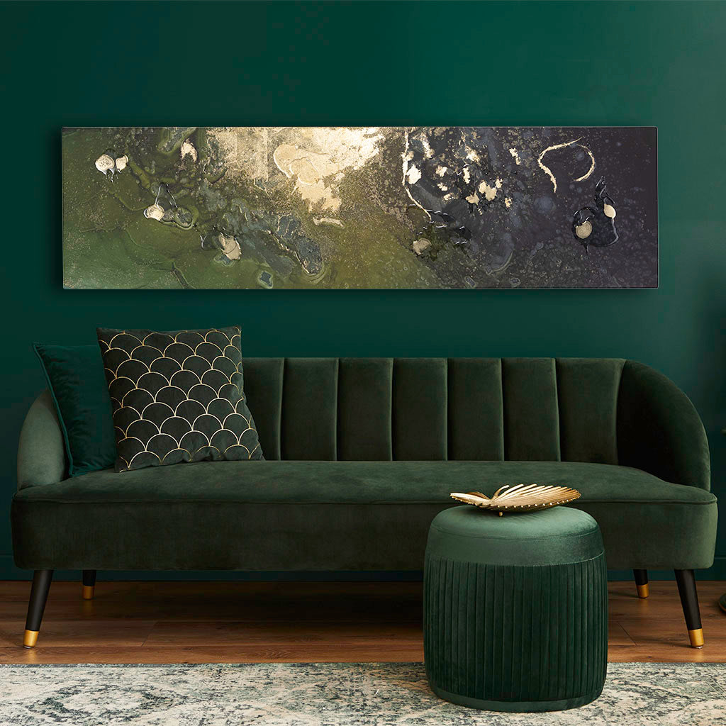 Hand Embellished Encaustic Metal Wall Art | Modern Office Art