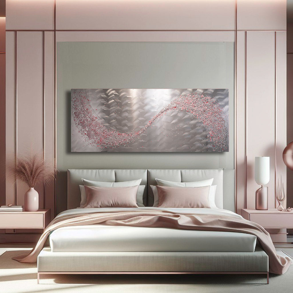 Lithium Blush Petals Metal Wall Art