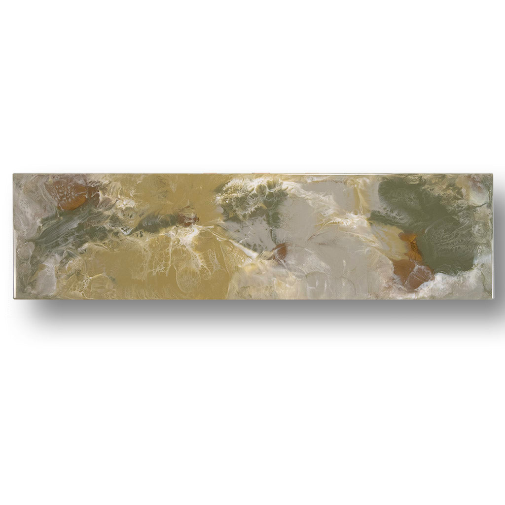 Sage, Olive and Emerald Green Abstract Metal Wall Art