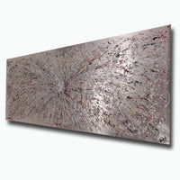 Multi Abstract Silver Aluminium Metal Wall Art UK