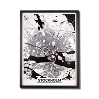 Stockholm Monochrome Map, Olivier Gratton-Gagne