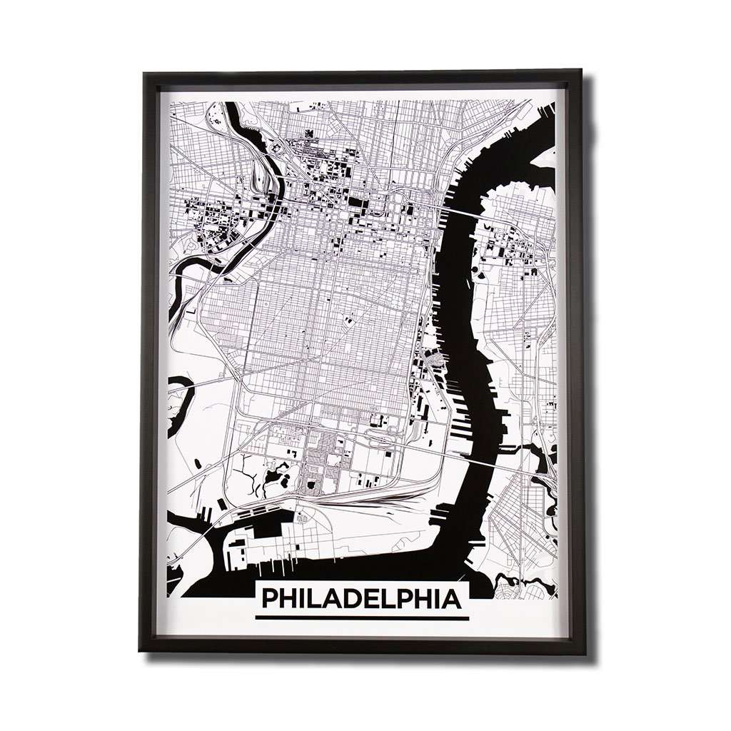 Philadelphia Monochrome Map, Olivier Gratton-Gagne