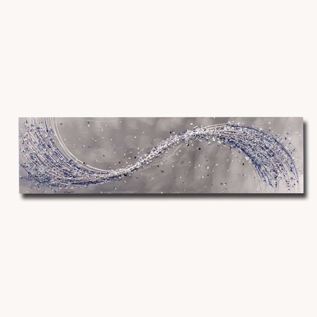 Blue & Silver Metal Wall Art UK