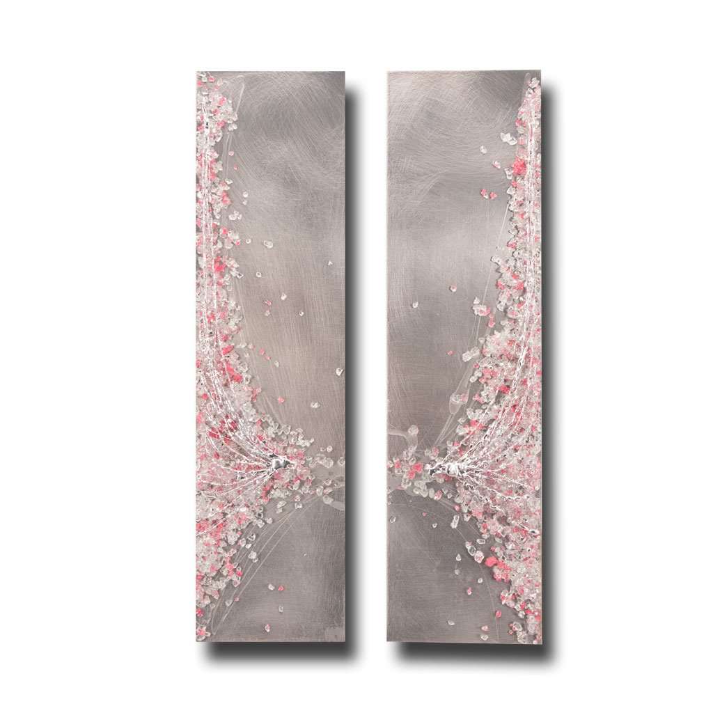 Blush Angel Wings, Set of 2, Metal Wall Art UK