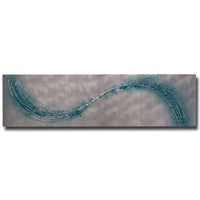 Teal Lithium Wave Metal Wall Art