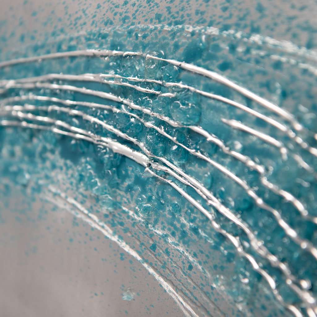 Teal Lithium Wave Metal Wall Art