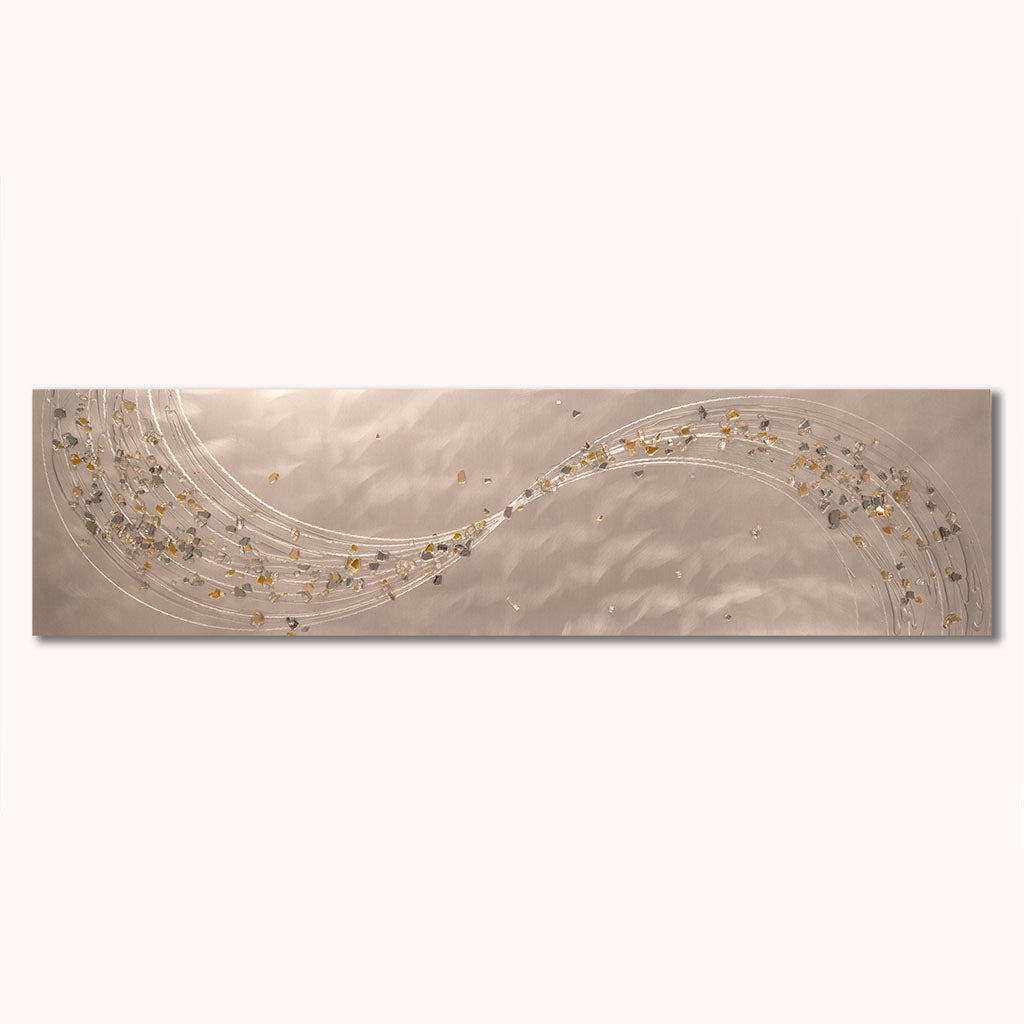 Lithium Alchemy Champagne and Sterling Metal Wall Art