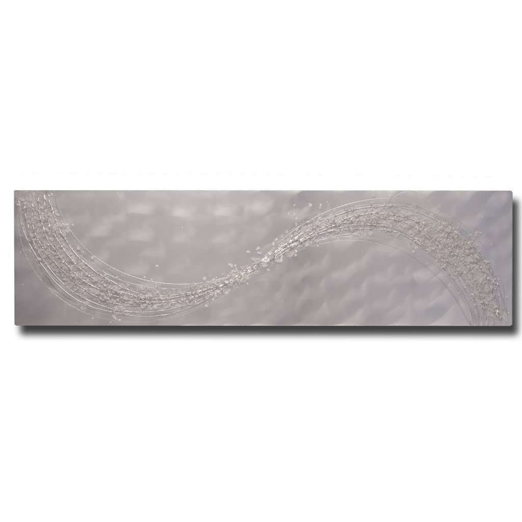 Lithium White Wave Metal Wall Art