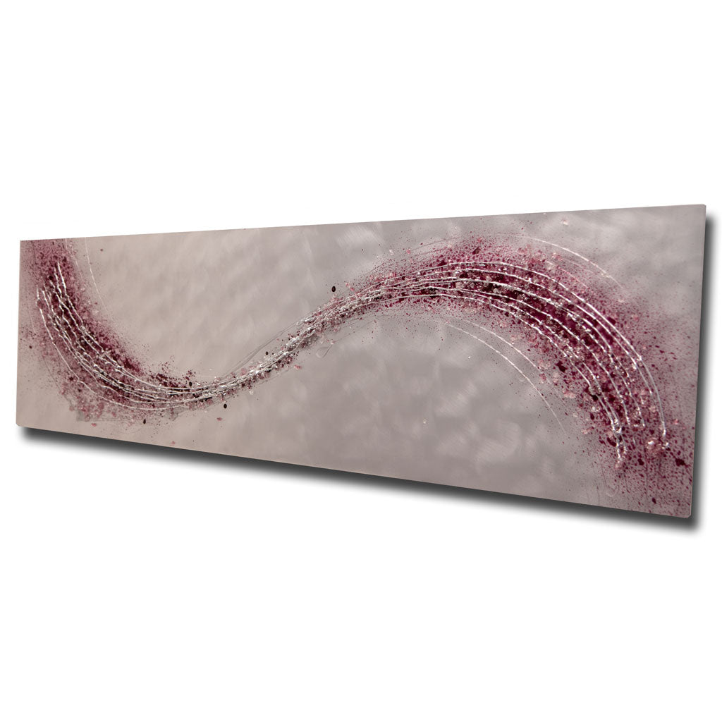 Dark Pink Lithium Wave Metal Wall Art