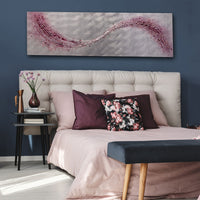 Dark Pink Lithium Wave Metal Wall Art