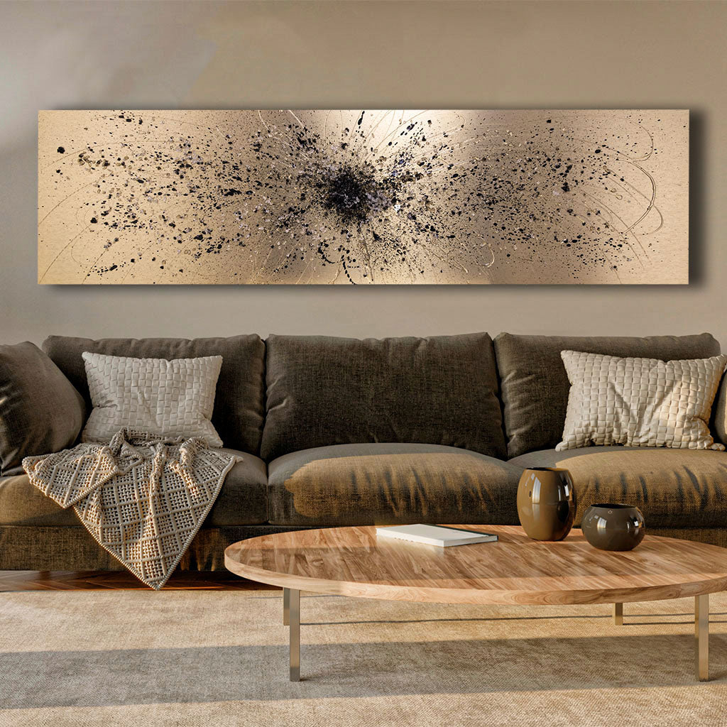 Champagne Metal Wall Art Painting For Living Room