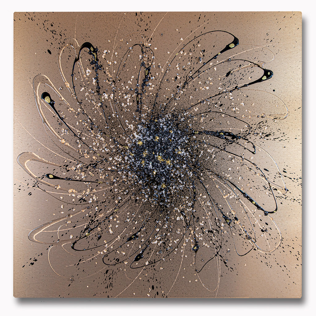 Bronze Abstract Metal Wall Art Painting Canvas