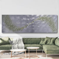 Sage Green lithium wave Metal Wall Art